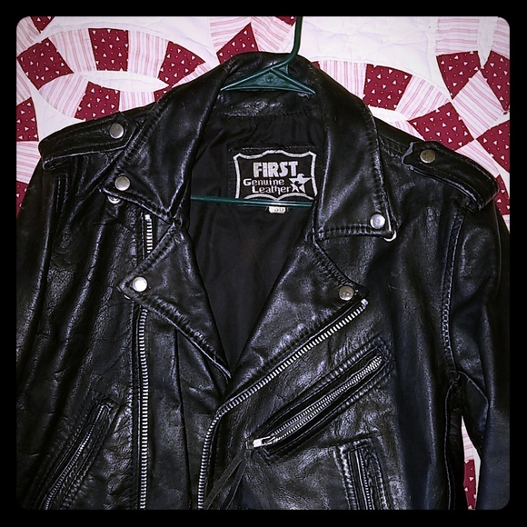 first genuine leather motorcycle jacket